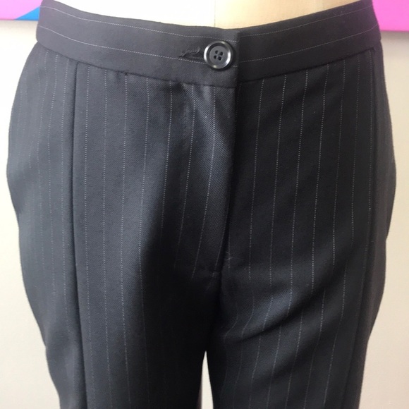 Moschino Gray Pin Striped Knee Length Pants - Picture 2 of 8